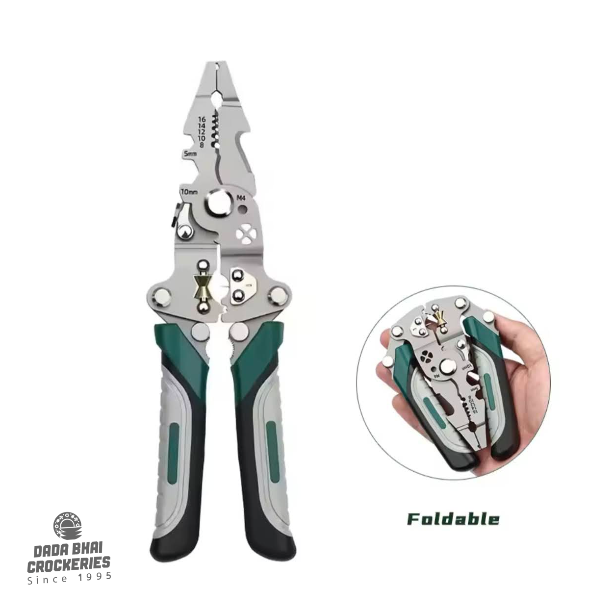 wire-stripping-pilers-multi-function-electrician-tool-Multiplus-with-crimping-cutting-foldable-design